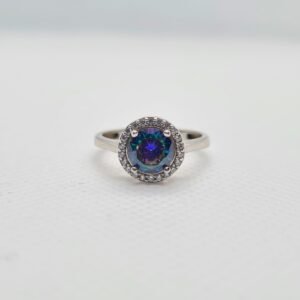 Mystic Topaz silver ring