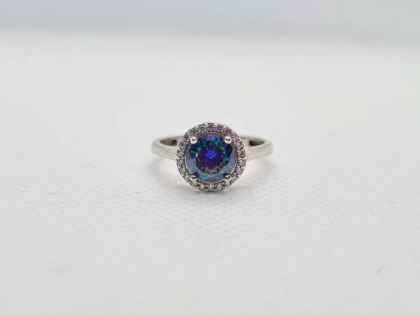 Mystic Topaz silver ring