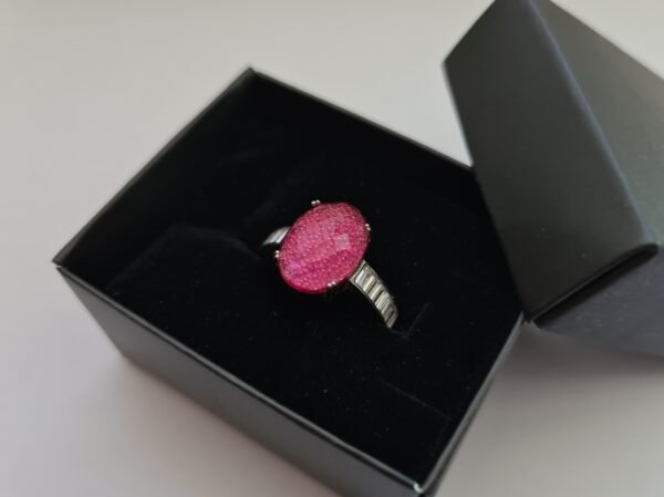 Pink Zircon 925 Silver Ring - Image 6