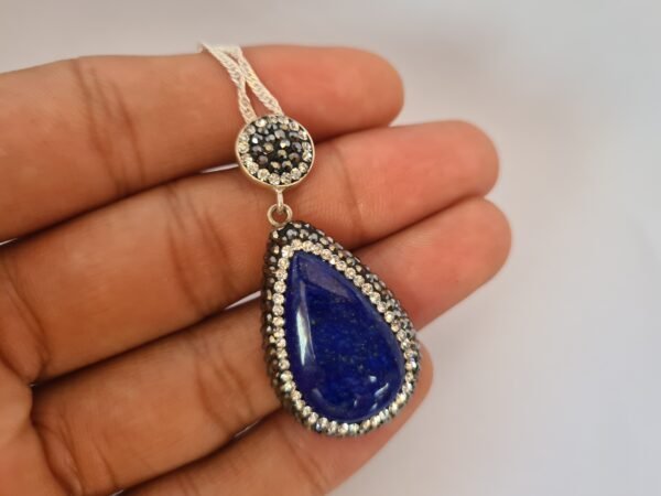 Handcrafted 925 Silver Lapis Pendant wit... - Image 4