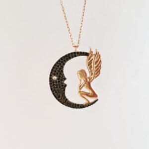 Silver Angel Pendant Necklace