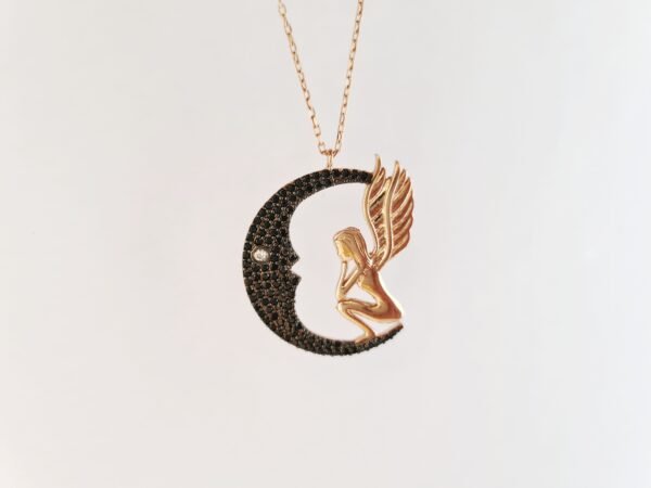 Silver Angel Pendant Necklace