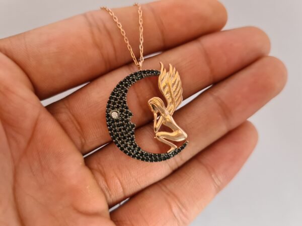 Silver Angel Pendant Necklace - Image 5