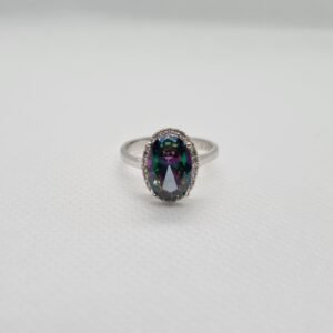 Mystic Topaz Silver Ring