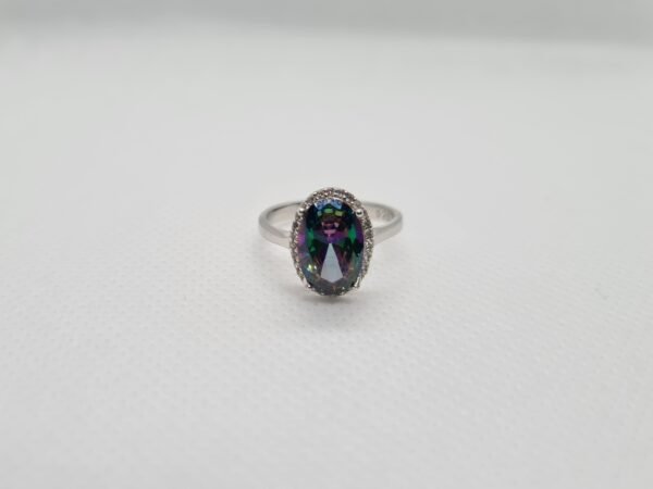 Mystic Topaz Silver Ring