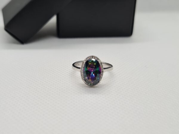 Mystic Topaz Silver Ring - Image 5