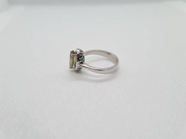 Color Changing Zultanite Rhodium Plated Silver Ring - Image 4