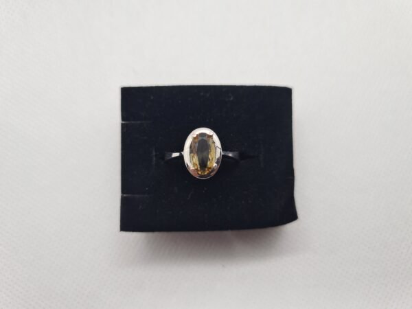 Color Changing Zultanite Rhodium Plated Silver Ring - Image 5