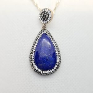 Handcrafted 925 Silver Lapis Pendant wit...