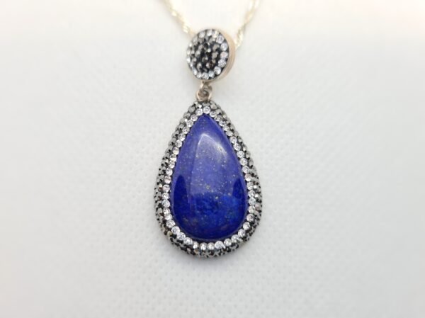 Handcrafted 925 Silver Lapis Pendant wit...