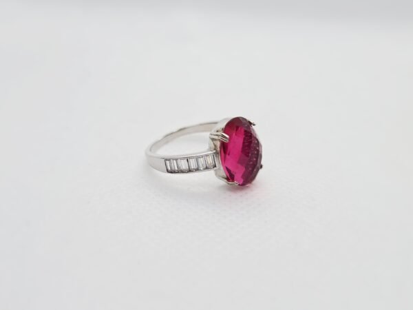 Pink Zircon 925 Silver Ring - Image 2