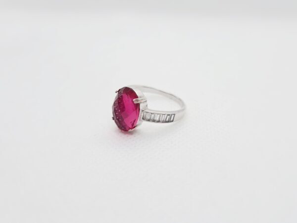 Pink Zircon 925 Silver Ring - Image 4