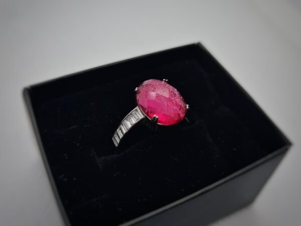 Pink Zircon 925 Silver Ring - Image 5