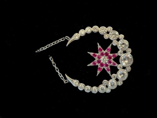 Silver Moon and Star Pendant necklace - Image 4