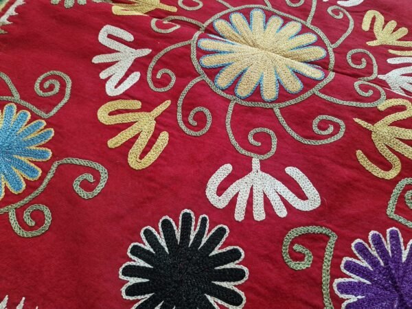 Vintage Uzbek Lakai Silk Embroidery (1920–1930) - Image 3