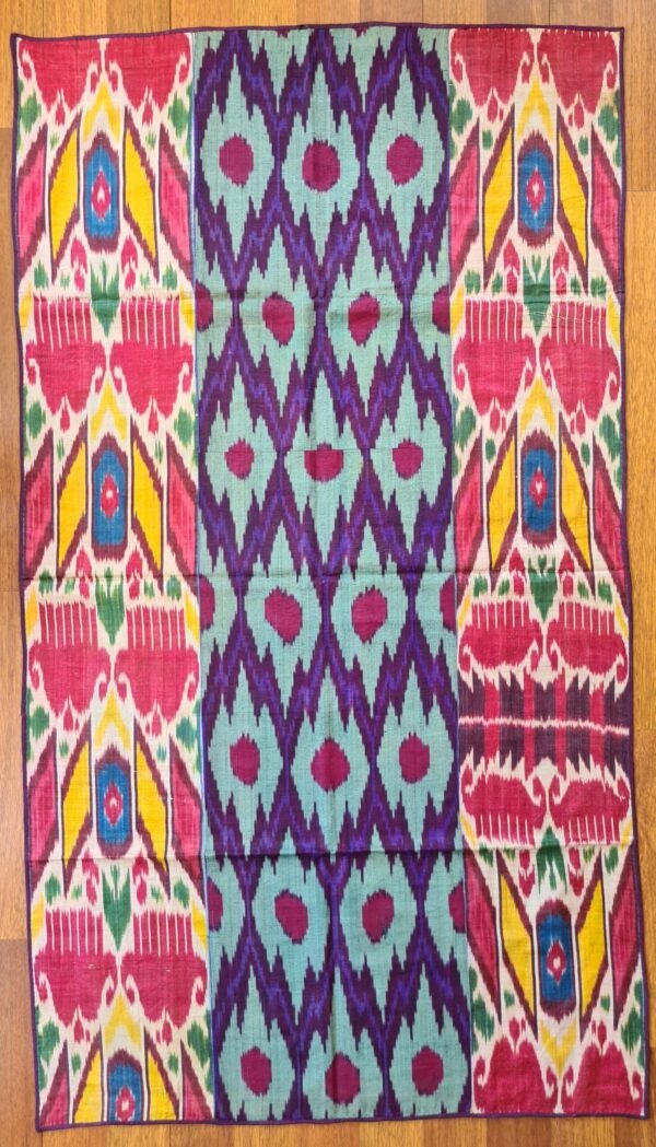Antique Uzbek Ikat Wall Hanging