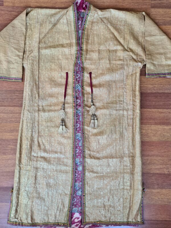 Royal Bukhara Chapan with Gold-Polished Silver Thread