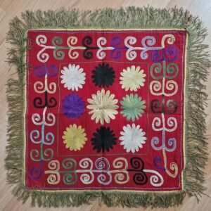 Uzbek Lakai Silk Embroidery on Wool (1900–1910)