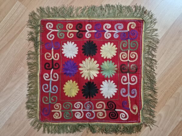 Uzbek Lakai Silk Embroidery on Wool (1900–1910)