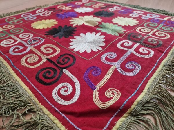 Uzbek Lakai Silk Embroidery on Wool (1900–1910) - Image 3