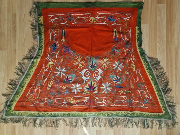 Antique Bukhara Horse Cover – Silk Embroidery on Wool - Image 7