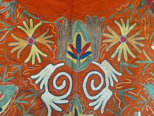 Antique Bukhara Horse Cover – Silk Embroidery on Wool - Image 6