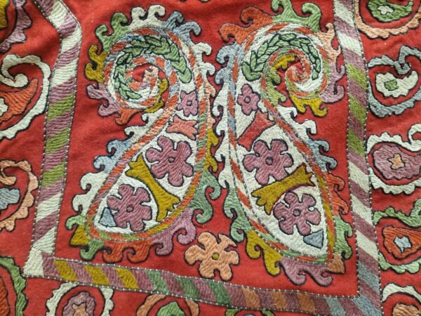 Rare Uzbek Lakai Coat — Silk Embroidery on Wool (c. 1850–1875) - Image 9