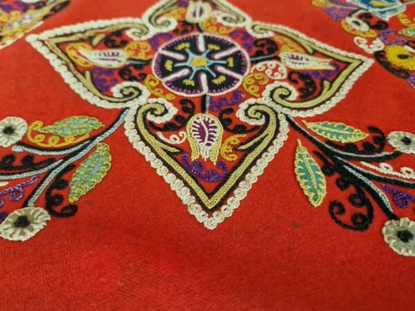 Antique Rasht Embroidery – Silk on Wool (Late 1800s) - Image 6