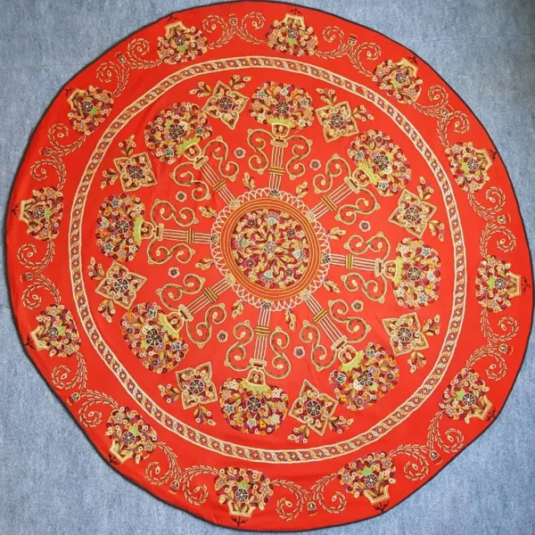 Antique Rasht Embroidery – Silk on Wool (Late 1800s) - Image 8
