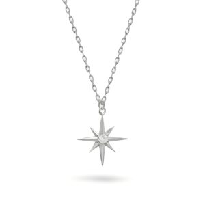 925 Silver Pole Star Necklace