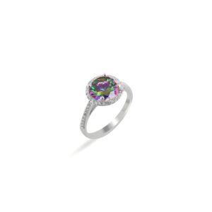 925 Silver Mystic Topaz Ring