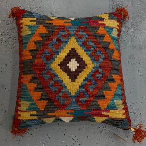 Handmade Afghan Chobrang Kilim Cushion Cover - 20x20