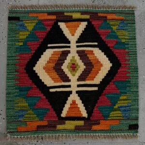 Handmade Afghan Chobrang Kilim Rug - 100% Natural Wool, Authentic Tribal Flat-Weave